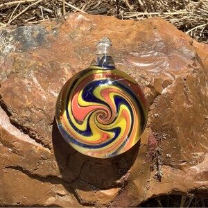 Hand blown glass pendant